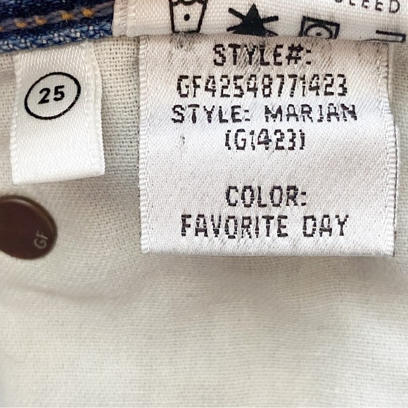 Revolve Grlfrnd Step It‎ Up Distressed Bermuda Denim Shorts 25 High Rise Marjan - Picture 10 of 10